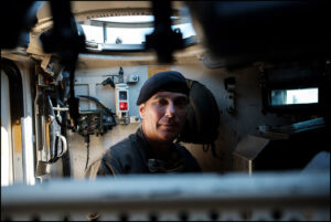 The commanding officer of 14 Tank Battalion in one of his tanks | Wels 2020